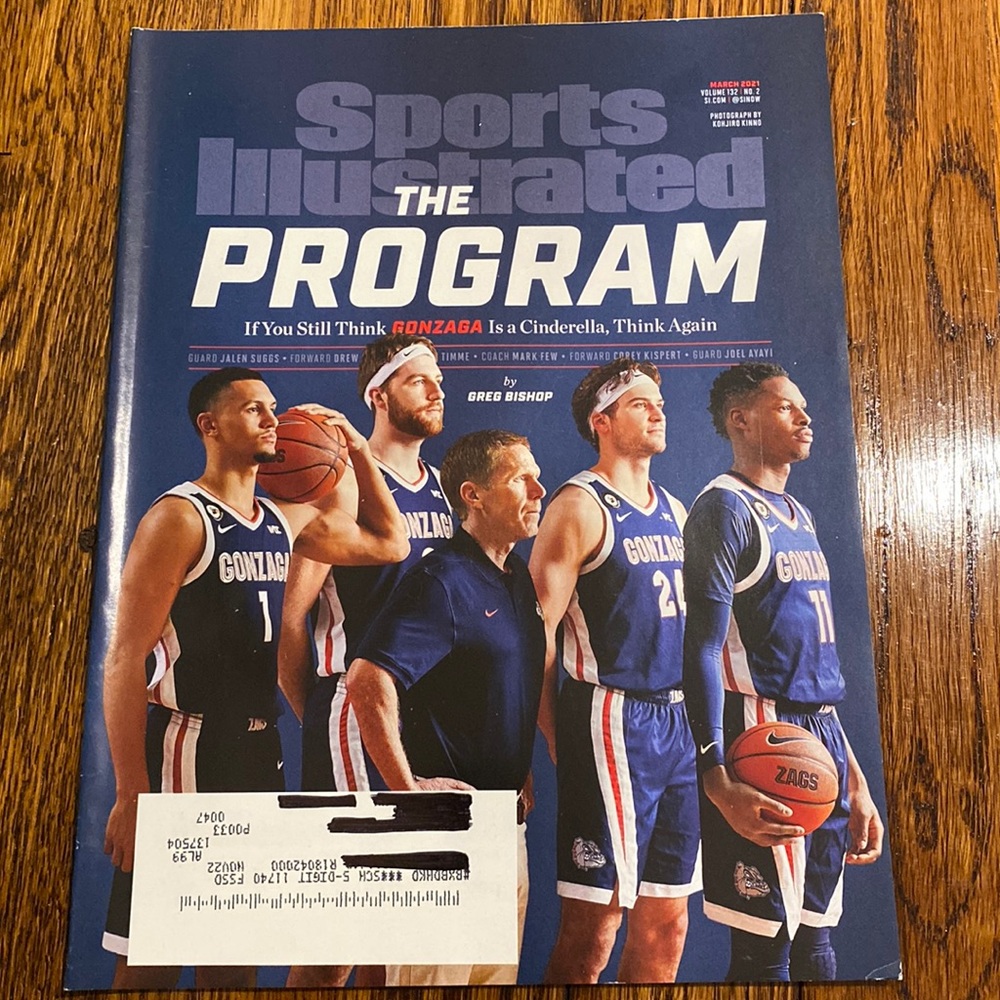 Sports Illustrated Magazine - March 2021 - Gonzaga Bulldogs Basketball suggs